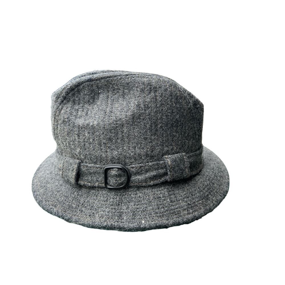 STETSON WOOL FEDORA GREY HAT SIZE 6 7/8